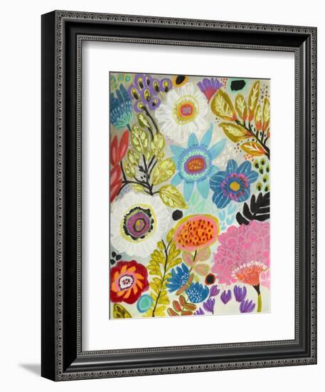 Secret Garden Floral I-Karen Fields-Framed Art Print