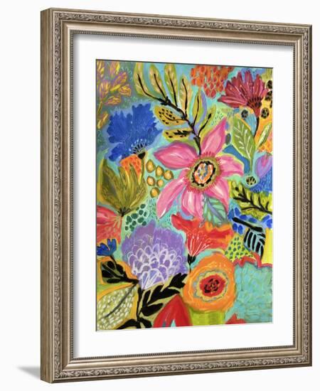 Secret Garden Floral II-Karen Fields-Framed Art Print