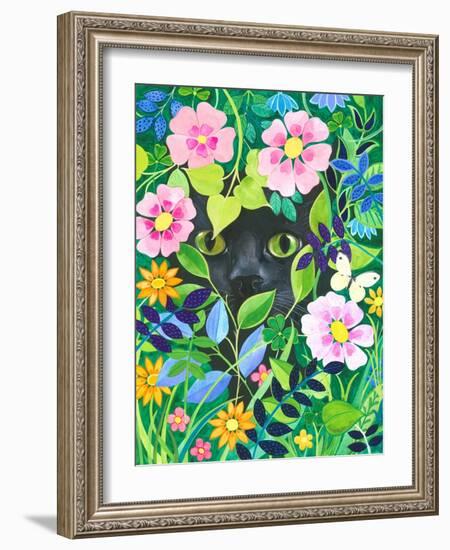 Secret Garden Hidden Cat Art-Isabelle Brent-Framed Photographic Print