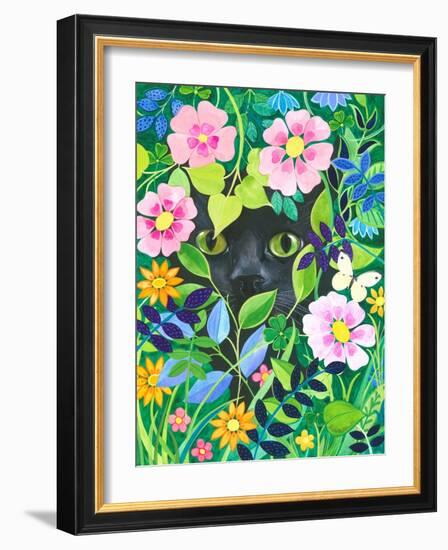 Secret Garden Hidden Cat Art-Isabelle Brent-Framed Photographic Print