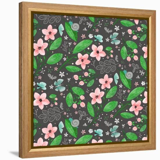 Secret Garden-Heather Rosas-Framed Stretched Canvas