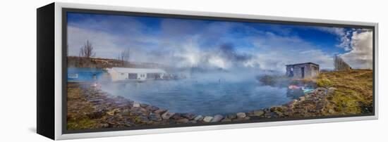 Secret Lagoon- Natural Hot Springs, Fludir, Iceland-null-Framed Premier Image Canvas
