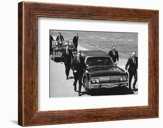 Secret Service Agents in Training Running with Motorcade, Washington DC, 1968-Stan Wayman-Framed Photographic Print