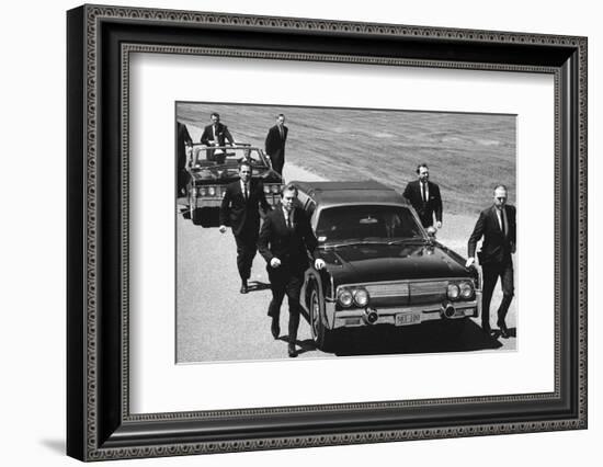 Secret Service Agents in Training Running with Motorcade, Washington DC, 1968-Stan Wayman-Framed Photographic Print