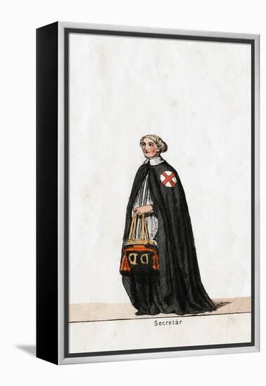 Secretary, Costume Design for Shakespeare's Play, Henry VIII, 19th Century-null-Framed Premier Image Canvas