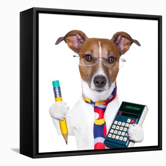 Secretary Dog-Javier Brosch-Framed Premier Image Canvas