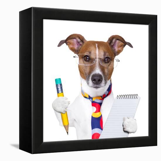 Secretary Dog-Javier Brosch-Framed Premier Image Canvas