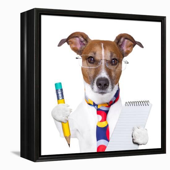 Secretary Dog-Javier Brosch-Framed Premier Image Canvas