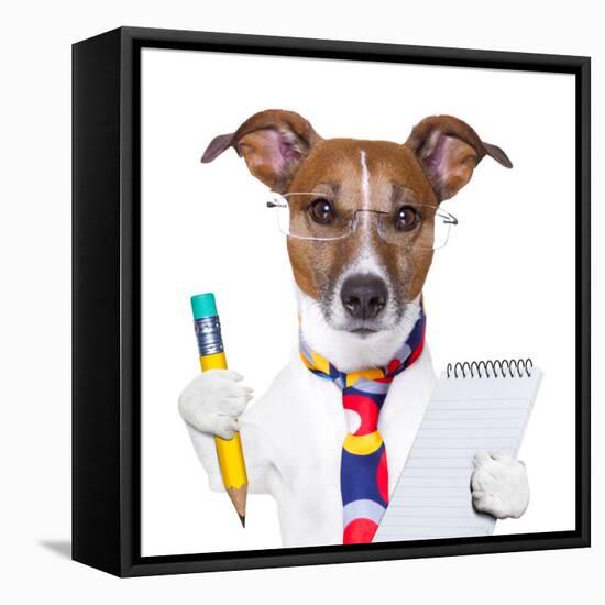 Secretary Dog-Javier Brosch-Framed Premier Image Canvas