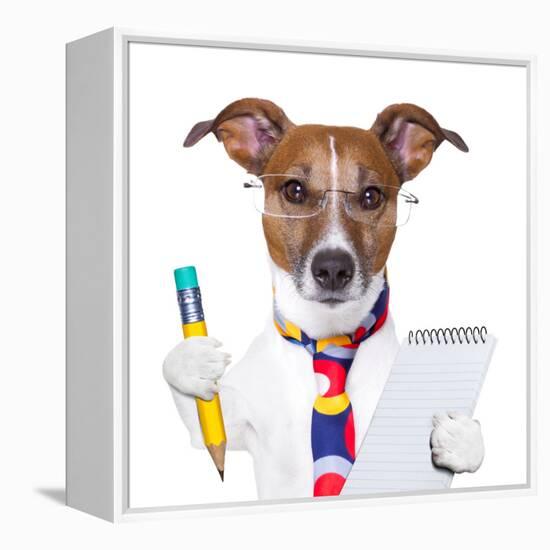 Secretary Dog-Javier Brosch-Framed Premier Image Canvas