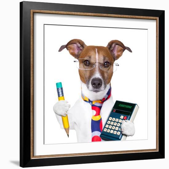 Secretary Dog-Javier Brosch-Framed Photographic Print