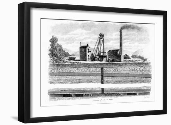 Section of a Coal Mine, 1860-Thomas Dick-Framed Giclee Print