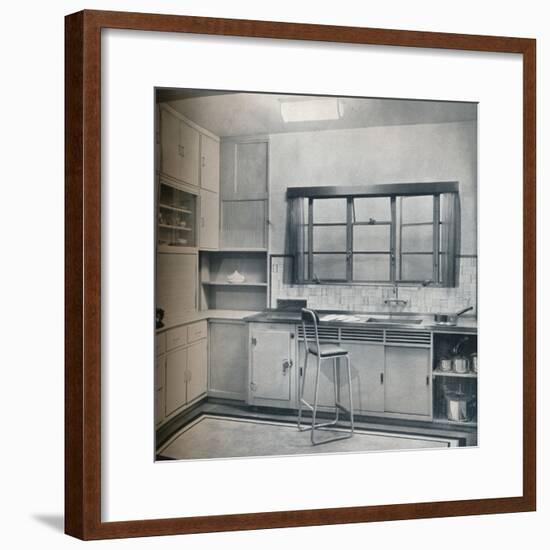 Section of a small kitchen, designed by Mrs Darcy Braddell, 1935-Unknown-Framed Photographic Print