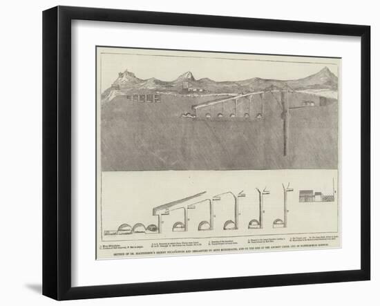 Section of Dr Macpherson's Recent Excavations and Researches on Mons Mithridates-null-Framed Giclee Print