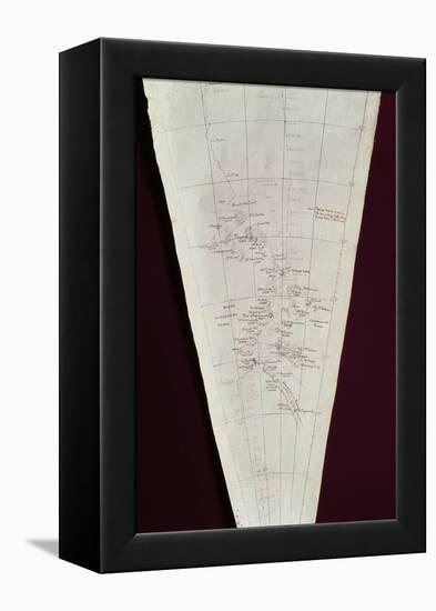 Section of Map from Ross Island to South Pole Used on Antarctica Expedition, 1910-12-Edward Adrian Wilson-Framed Premier Image Canvas