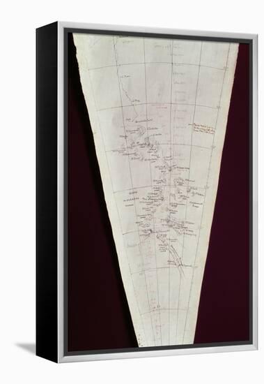 Section of Map from Ross Island to South Pole Used on Antarctica Expedition, 1910-12-Edward Adrian Wilson-Framed Premier Image Canvas