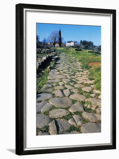 Section of Paved Road, Vetulonia Necropolis, Tuscany, Italy, Etrusco-Roman Civilization-null-Framed Giclee Print