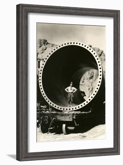 Section of Pipe, Boulder Dam, Nevada-null-Framed Art Print