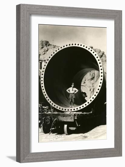 Section of Pipe, Boulder Dam, Nevada-null-Framed Art Print