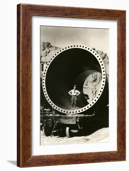 Section of Pipe, Boulder Dam, Nevada-null-Framed Art Print