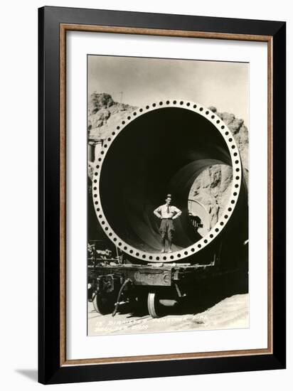 Section of Pipe, Boulder Dam, Nevada-null-Framed Art Print