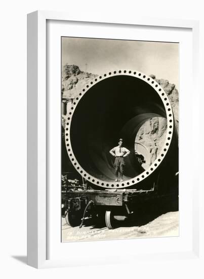 Section of Pipe, Boulder Dam, Nevada-null-Framed Art Print