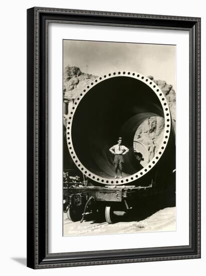 Section of Pipe, Boulder Dam, Nevada-null-Framed Art Print