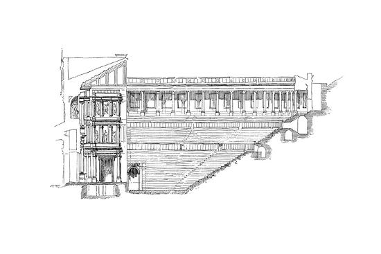 Section Of The Gallo Roman Theatre At Orange Provence France 1895 Giclee Print By Artcom - 
