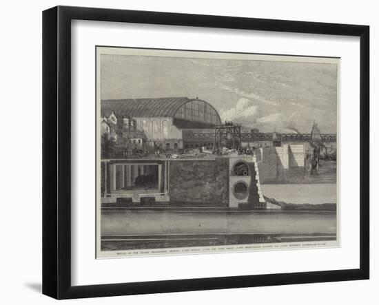 Section of the Thames Embankment-null-Framed Giclee Print
