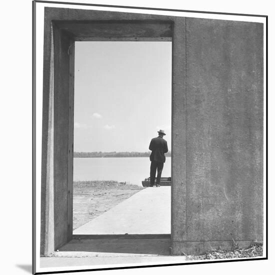 Section of Twelve Foot, Three Mile Concrete Wall with Bulkhead Opening-Walker Evans-Mounted Photographic Print