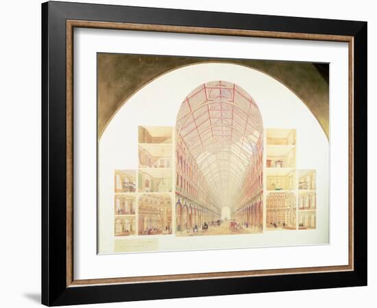 Section Perspective of the Proposed Great Victorian Way, circa 1854-Sir Joseph Paxton-Framed Giclee Print