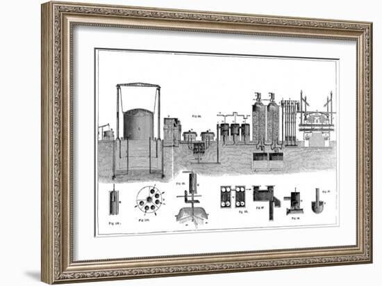 Sectional View of Liverpool Gas Works, 1860-Charles Partington-Framed Giclee Print