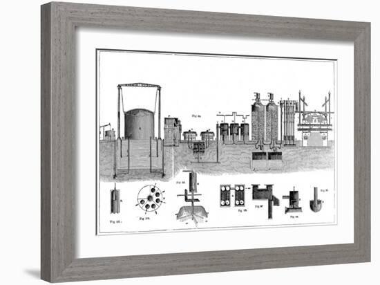 Sectional View of Liverpool Gas Works, 1860-Charles Partington-Framed Giclee Print