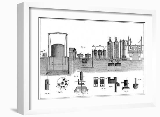 Sectional View of Liverpool Gas Works, 1860-Charles Partington-Framed Giclee Print