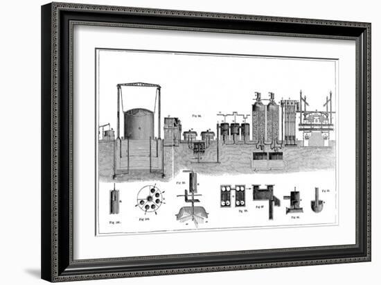 Sectional View of Liverpool Gas Works, 1860-Charles Partington-Framed Giclee Print