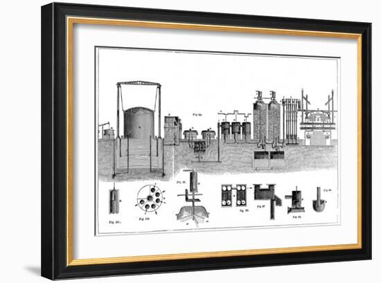 Sectional View of Liverpool Gas Works, 1860-Charles Partington-Framed Giclee Print