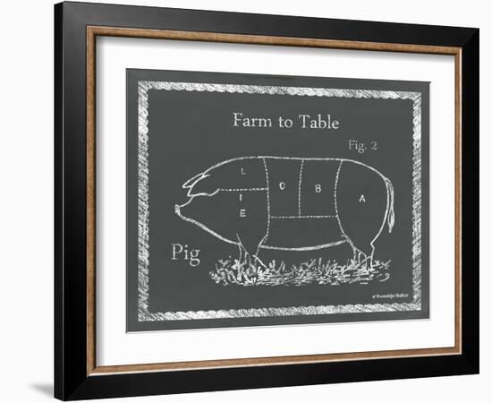 Sectioned Pig-Gwendolyn Babbitt-Framed Art Print