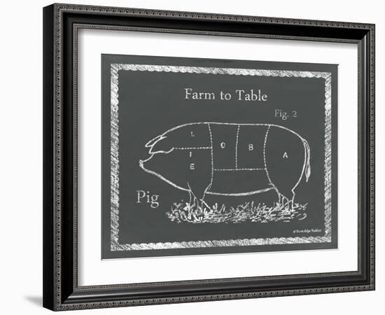 Sectioned Pig-Gwendolyn Babbitt-Framed Art Print