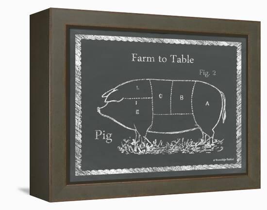 Sectioned Pig-Gwendolyn Babbitt-Framed Stretched Canvas