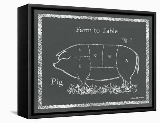 Sectioned Pig-Gwendolyn Babbitt-Framed Stretched Canvas