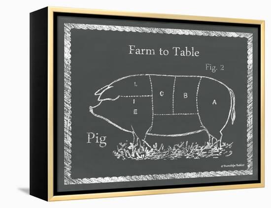 Sectioned Pig-Gwendolyn Babbitt-Framed Stretched Canvas