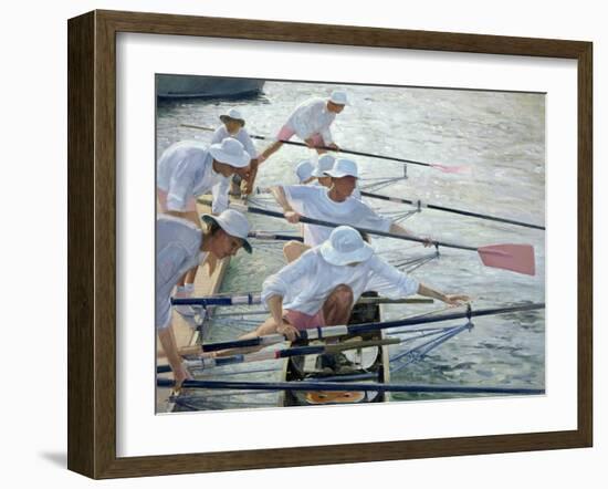 Securing Oars, Henley-Timothy Easton-Framed Giclee Print