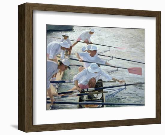 Securing Oars, Henley-Timothy Easton-Framed Giclee Print