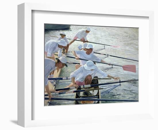 Securing Oars, Henley-Timothy Easton-Framed Giclee Print