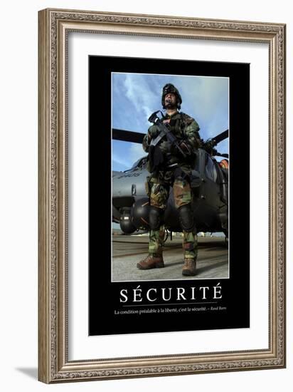 Sécurité: Citation Et Affiche D'Inspiration Et Motivation-null-Framed Photographic Print