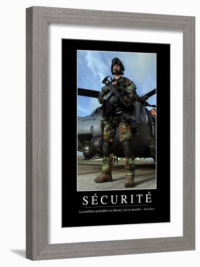 Sécurité: Citation Et Affiche D'Inspiration Et Motivation-null-Framed Photographic Print