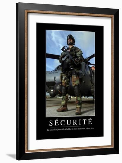 Sécurité: Citation Et Affiche D'Inspiration Et Motivation-null-Framed Photographic Print