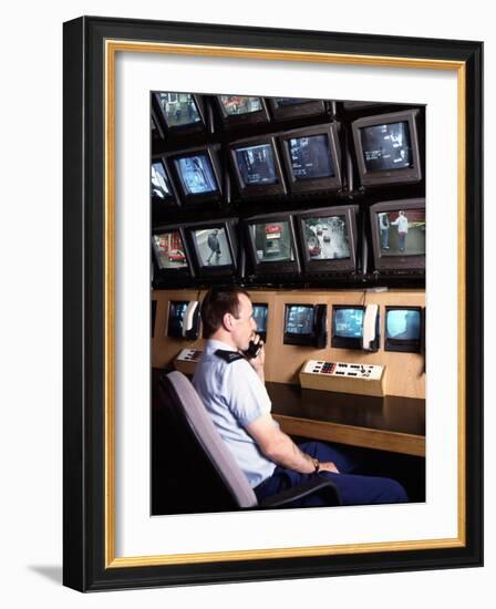 Security Control Room-Victor De Schwanberg-Framed Photographic Print