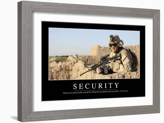 Security: Inspirational Quote and Motivational Poster-null-Framed Photographic Print