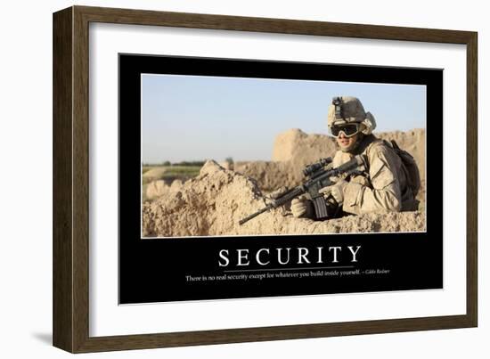 Security: Inspirational Quote and Motivational Poster-null-Framed Photographic Print